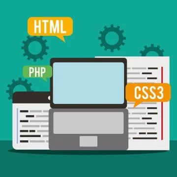 Program coding website Illustrazione stock