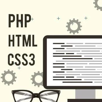 Program coding website Stock Illustration