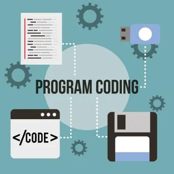 Program coding website Stock Illustration