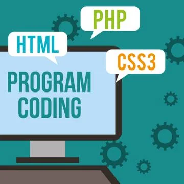 Program coding website Stock Illustration