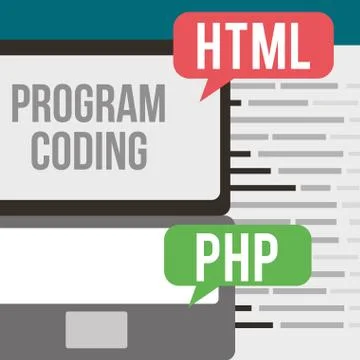 Program coding website Stock Illustration