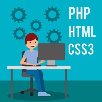 Program coding website Stock Illustration