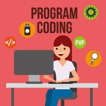Program coding website Illustration