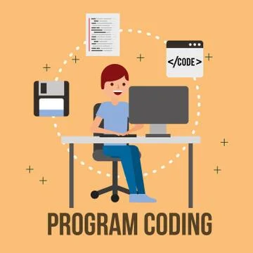 Program coding website Stock Illustration