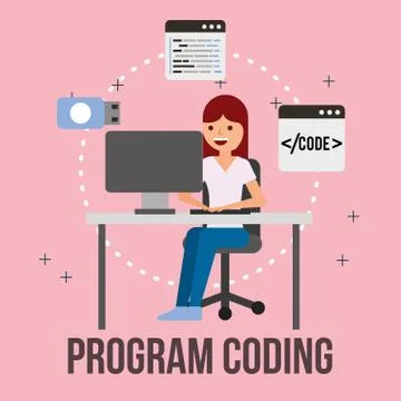 Program coding website Illustrazione stock