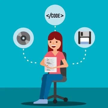 Program coding website Stock Illustration