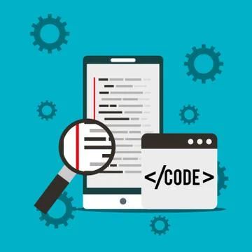 Program coding website Stock Illustration