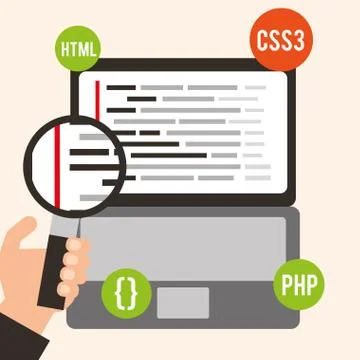 Program coding website Stock Illustration