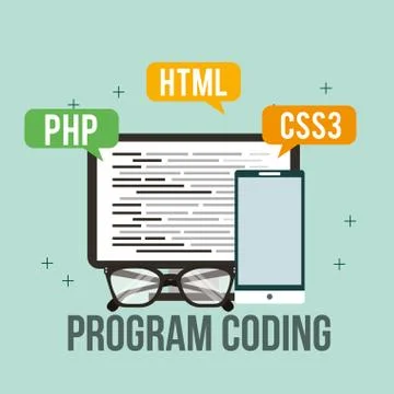 Program coding website Stock Illustration