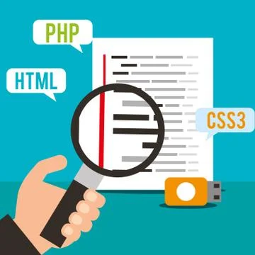 Program coding website Stock Illustration