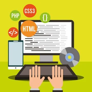 Program coding website Illustrazione stock