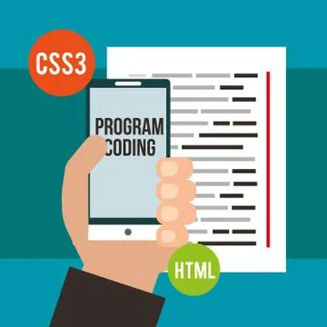 Program coding website Stock Illustration