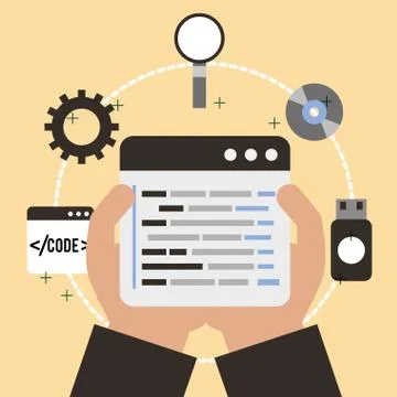 Program coding website Stock Illustration
