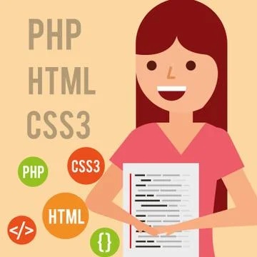 Program coding website Stock Illustration