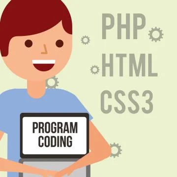 Program coding website Stock Illustration