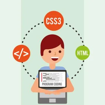 Program coding website Stock Illustration