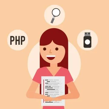 Program coding website Stock Illustration