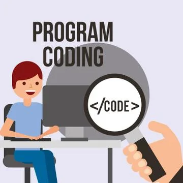 Program coding website Illustrazione stock