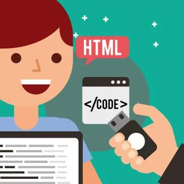 Program coding website Stock Illustration