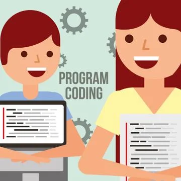 Program coding website Stock Illustration