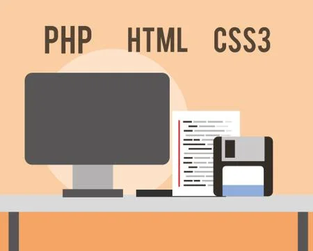 Program coding website 库存插图