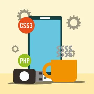 Program coding website Stock Illustration