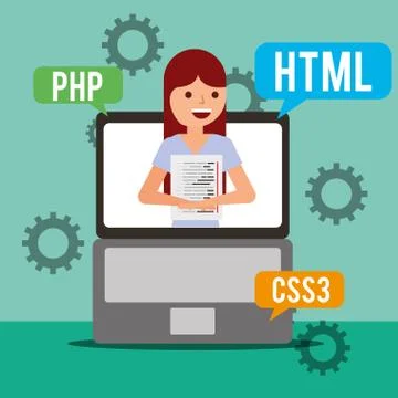 Program coding website Stock Illustration