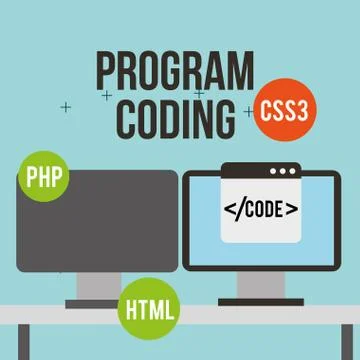 Program coding website Illustrazione stock