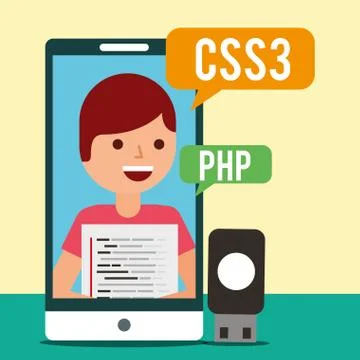 Program coding website Stock Illustration