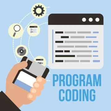 Program coding website Stock Illustration