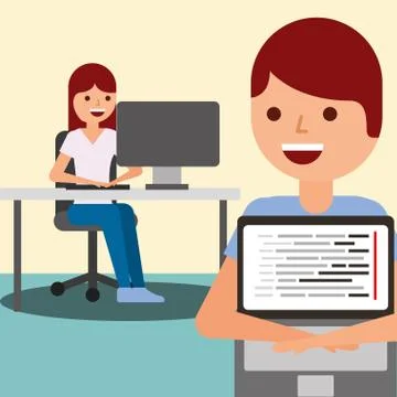 Program coding website Stock Illustration