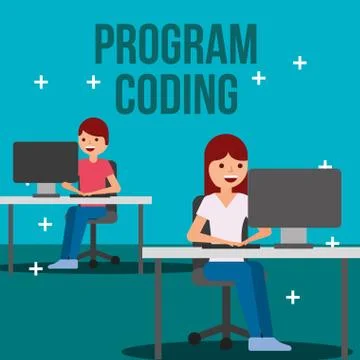 Program coding website Stock Illustration
