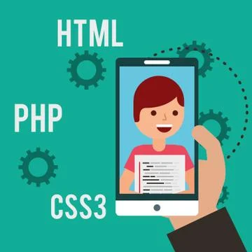 Program coding website Stock Illustration