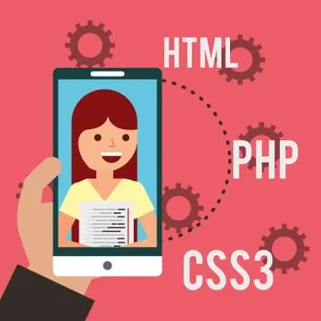 Program coding website Stock Illustration