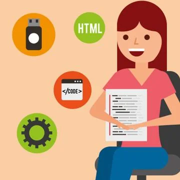 Program coding website Stock Illustration