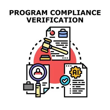Program compliance verification with ai review Stock Illustration