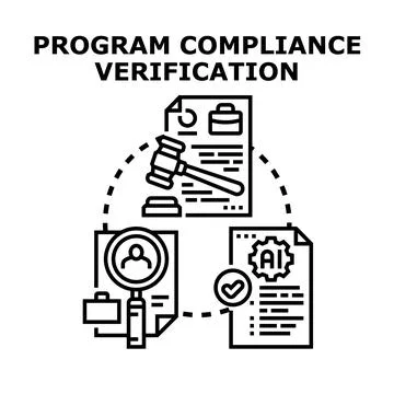 Program compliance verification with ai review Stock Illustration