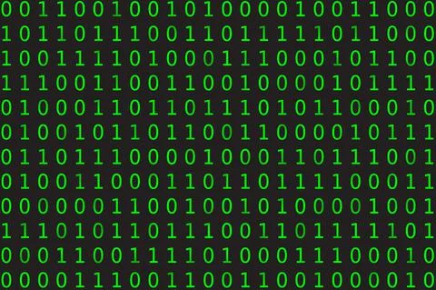 Program datum background. Green programming binary coding. Matrix vector Stock Illustration