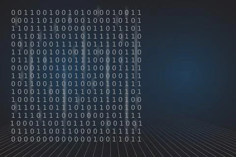 Program datum background. Programming binary coding Stock-Illustration