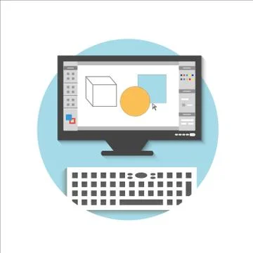 Program for design and architecture Illustrazione stock