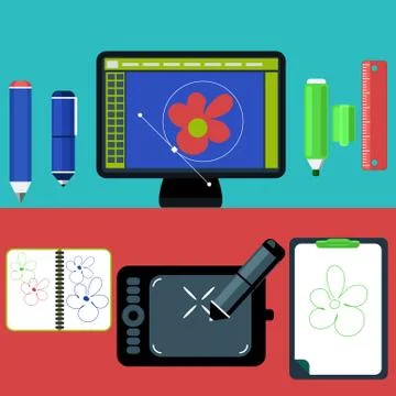 Program for design and architecture. Stock-Illustration