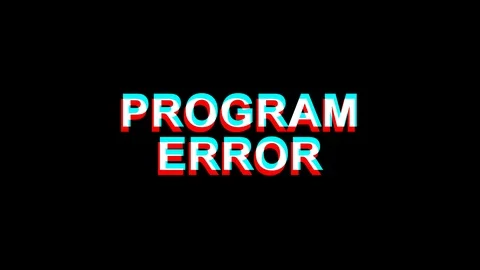 Program Error Glitch Effect Text Digital TV Distortion 4K Loop Animation 動画素材 107070068