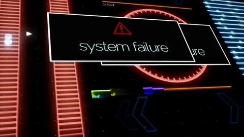 Program failure warning notifications all over the screen, security alert Stock-Footage 106180639