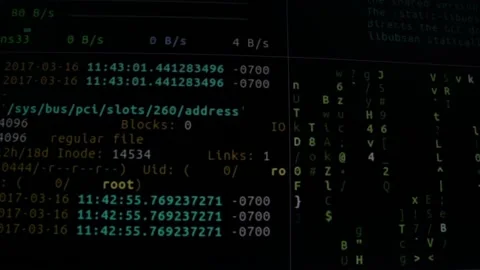 Program hacker attack, computer software crash, screen Stock Footage 142429523