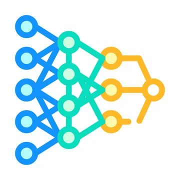 Program hierarchy artificial intelligence color icon vector illustration Stock-Illustration