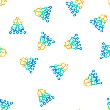 Program hierarchy artificial intelligence vector seamless pattern Stock Illustration