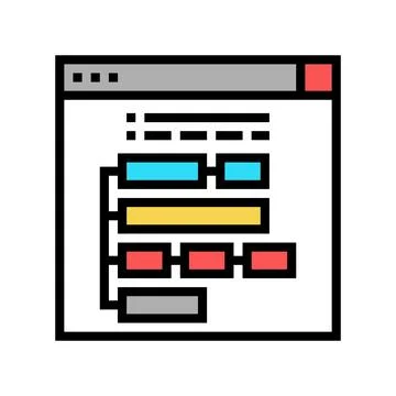 Program hierarchy color icon vector illustration Stock Illustration