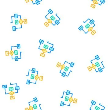 Program hierarchy color icon vector isolated illustration Stock Illustration