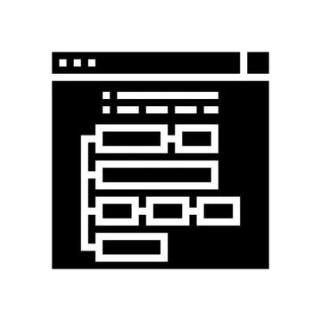 Program hierarchy glyph icon vector illustration Stock Illustration