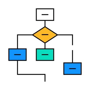 Program hierarchy icon color illustration Stock Illustration